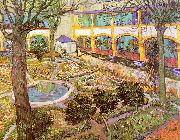 Vincent Van Gogh The Courtyard of the Hospital in Arles Spain oil painting artist